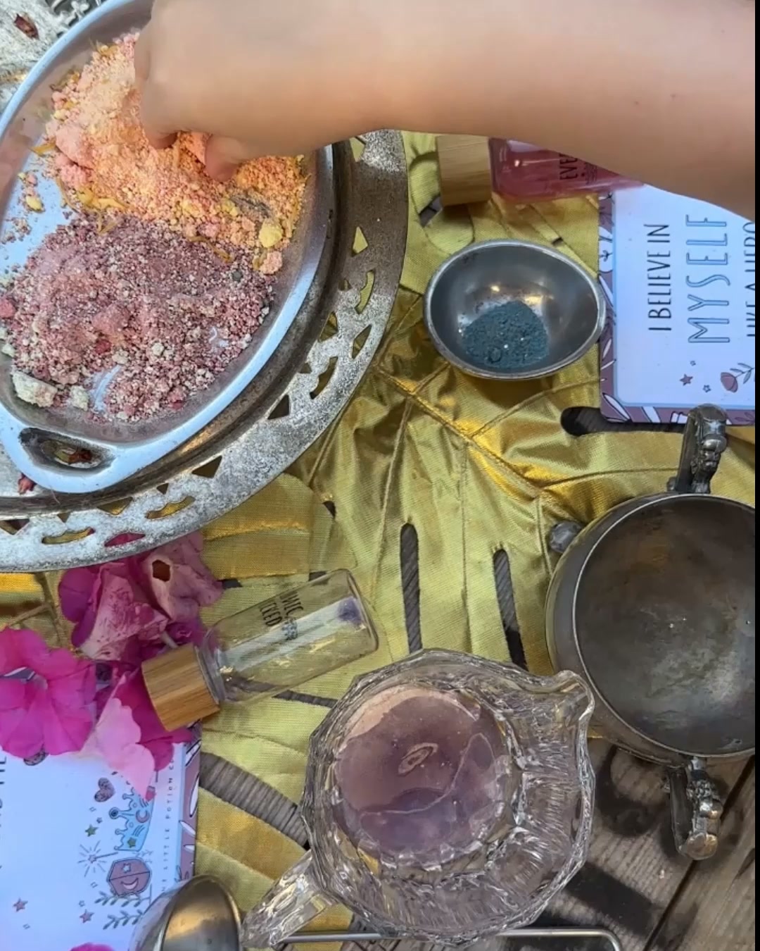 The Little Potion Co Facebook ad: Plastic Glitter & Potion making, Do not mix!
