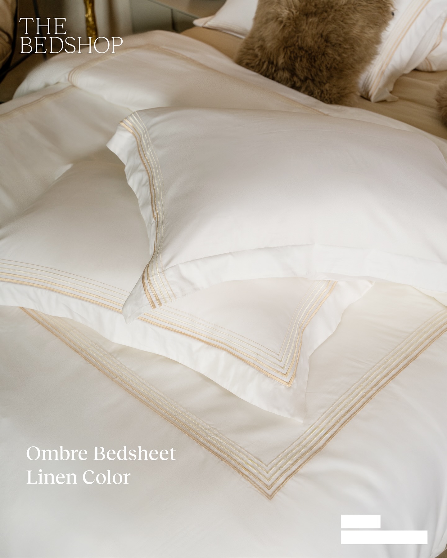 The Bed Shop مركز السرير Facebook ad: اكتشفوا مجموعة أغطية السرير اومبري- بتدرجات اللون الكتّاني