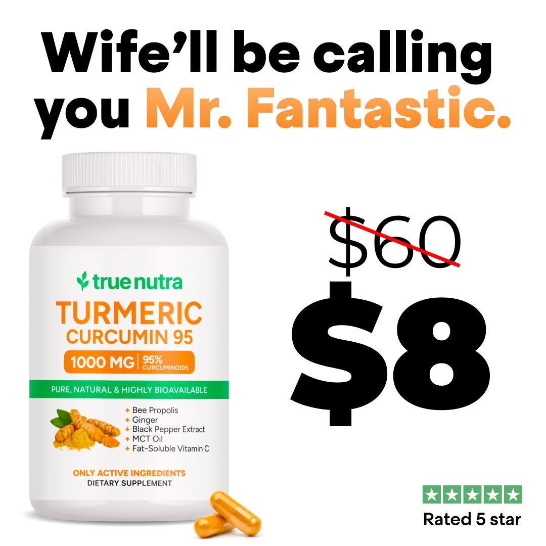 True Nutra International Facebook ad: Turmeric Curcumin 95