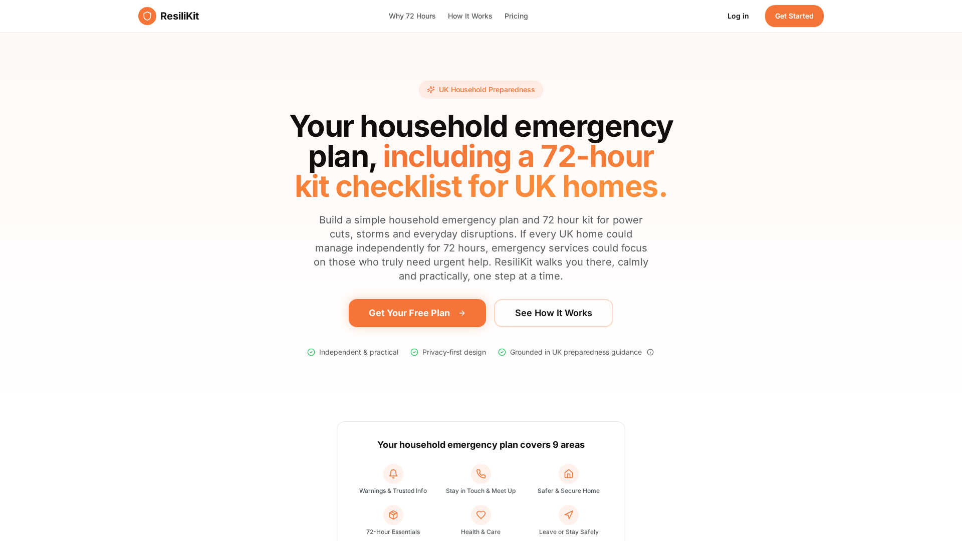ResiliKit Facebook ad: ResiliKit, UK Household Emergency Planning