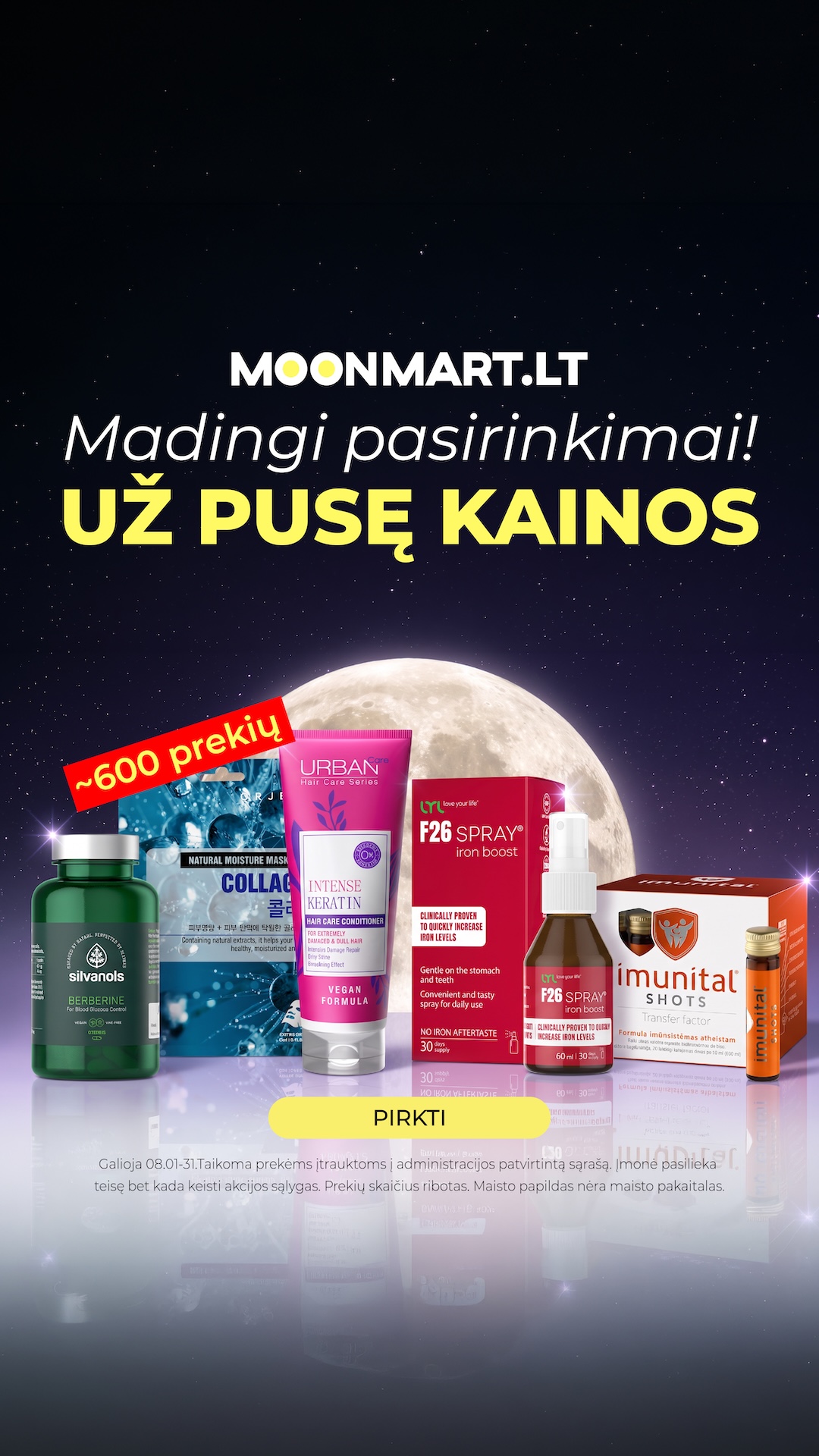 Moonmart LT Facebook ad: Pasiimk trendus PERPUS PIGIAU