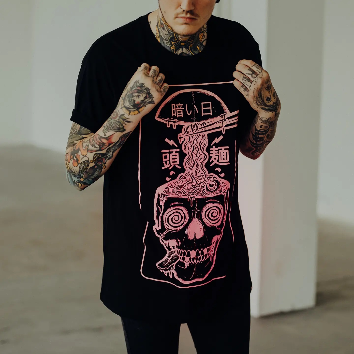 Dark As Day Apparel Facebook ad: NOODLE HEAD BLACK EDITION