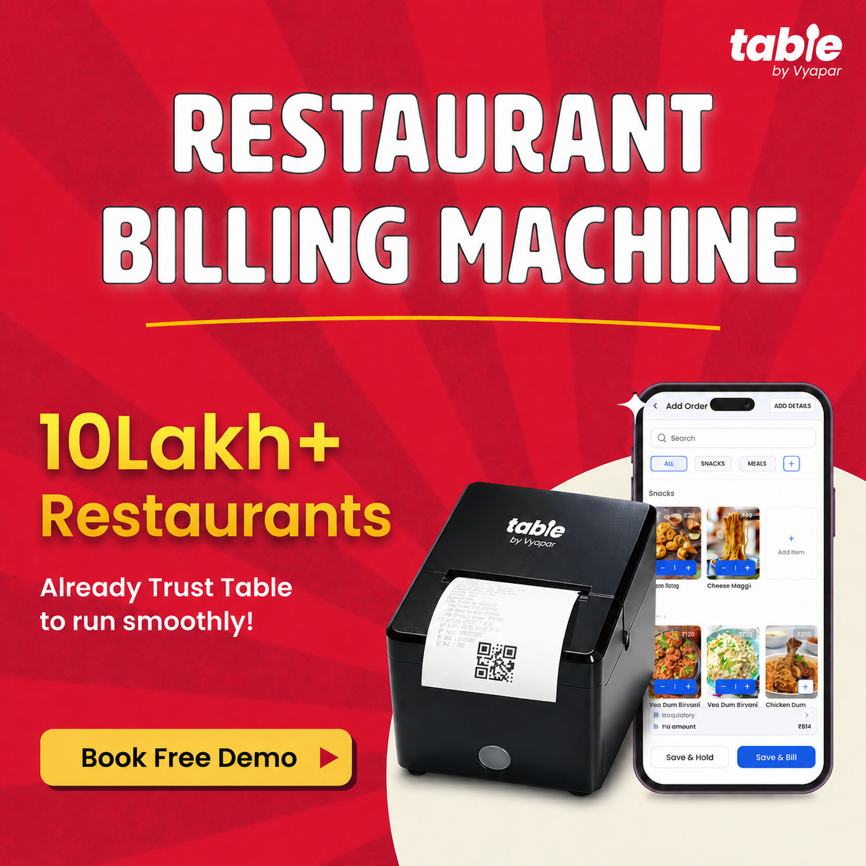 Table by Vyapar Facebook ad