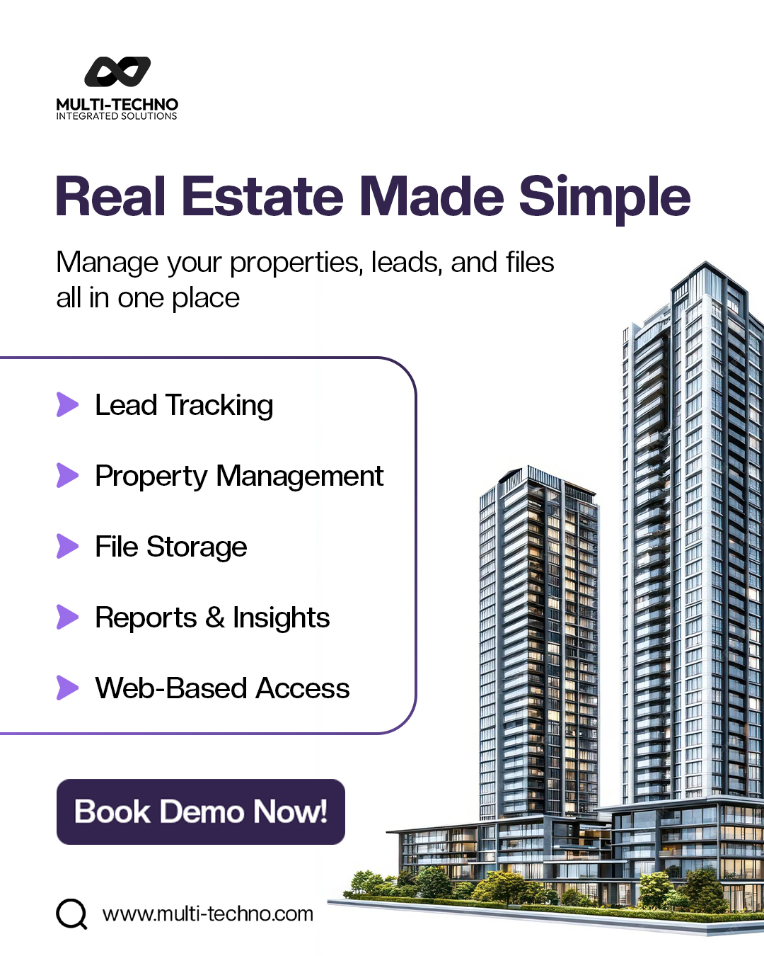 Multi-Techno integrated Solutions Facebook ad: Book Your Demo Free Now