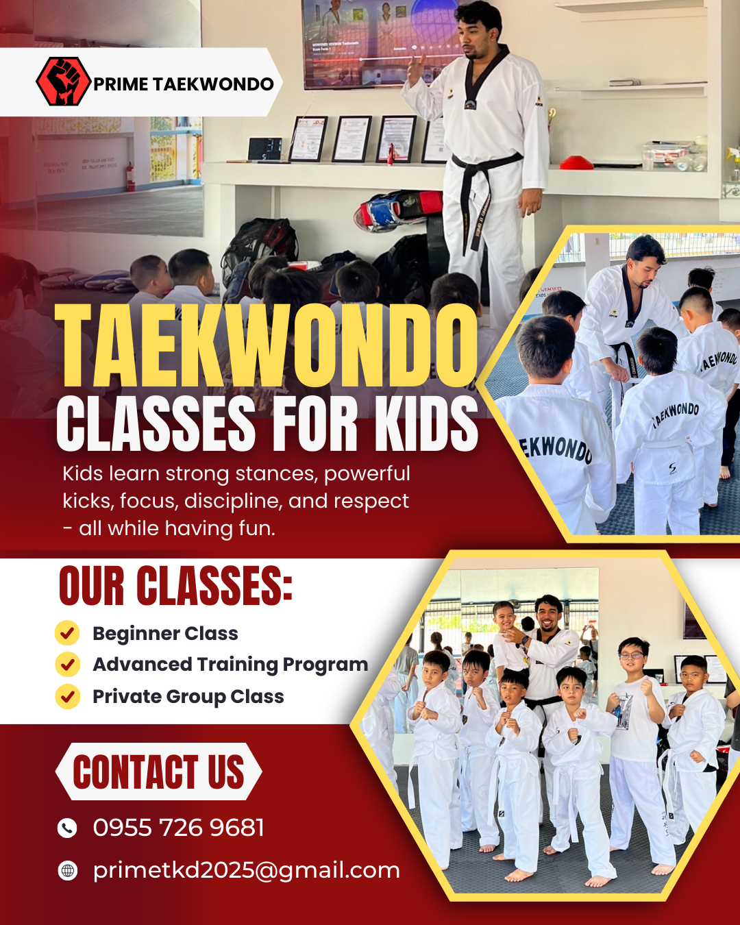 Prime Taekwondo Facebook ad from Mar 17, 2026