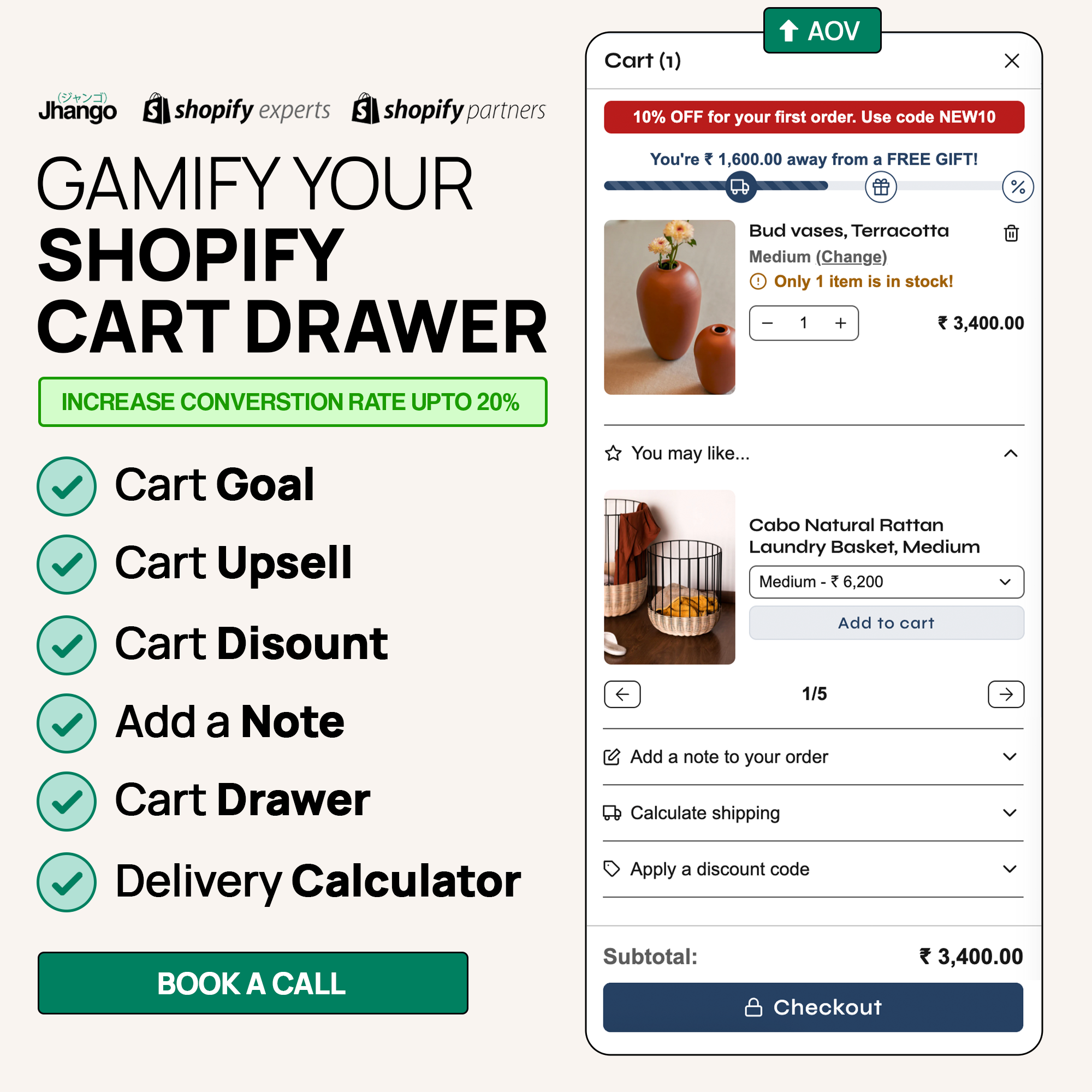 Jhango Facebook ad: Your cart is losing you money.