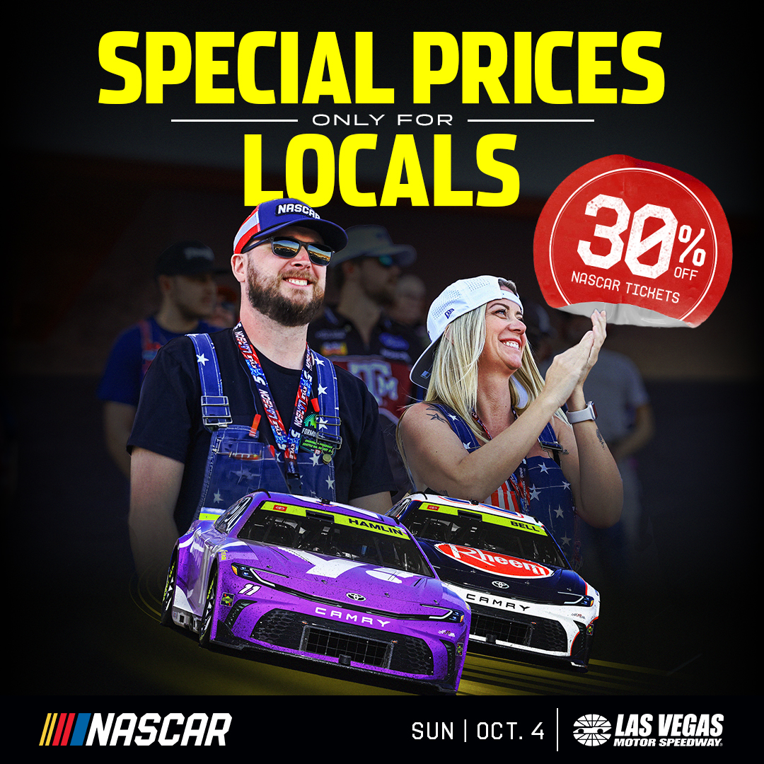 Las Vegas Motor Speedway Facebook ad: Get Your Discounted Tickets Today!