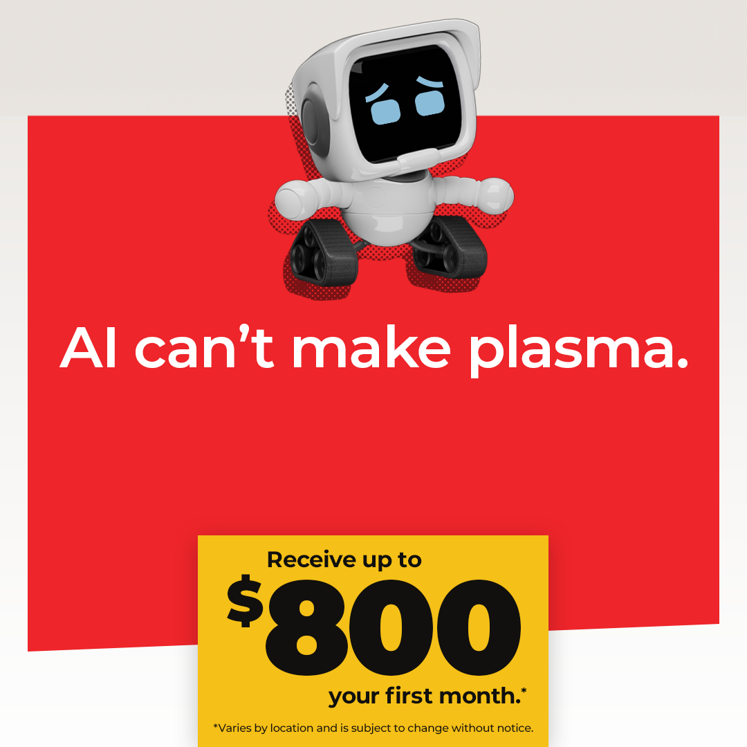 CSL Plasma Facebook ad: Plasma can’t be made in a lab.