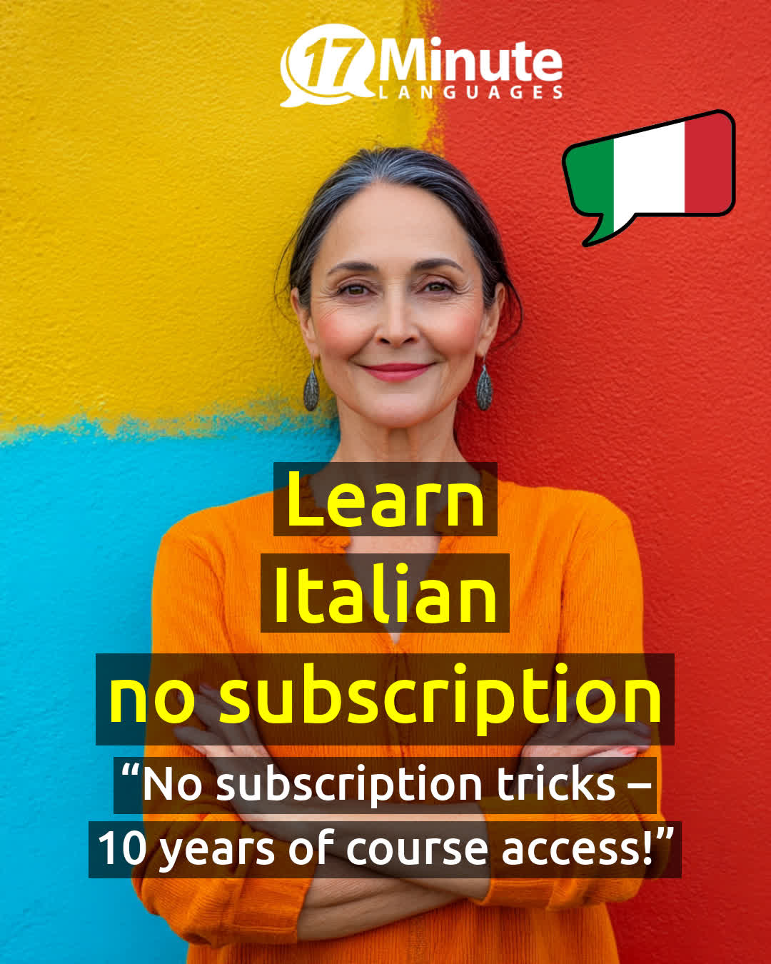 Learn languages in 17 minutes a day	 Facebook ad