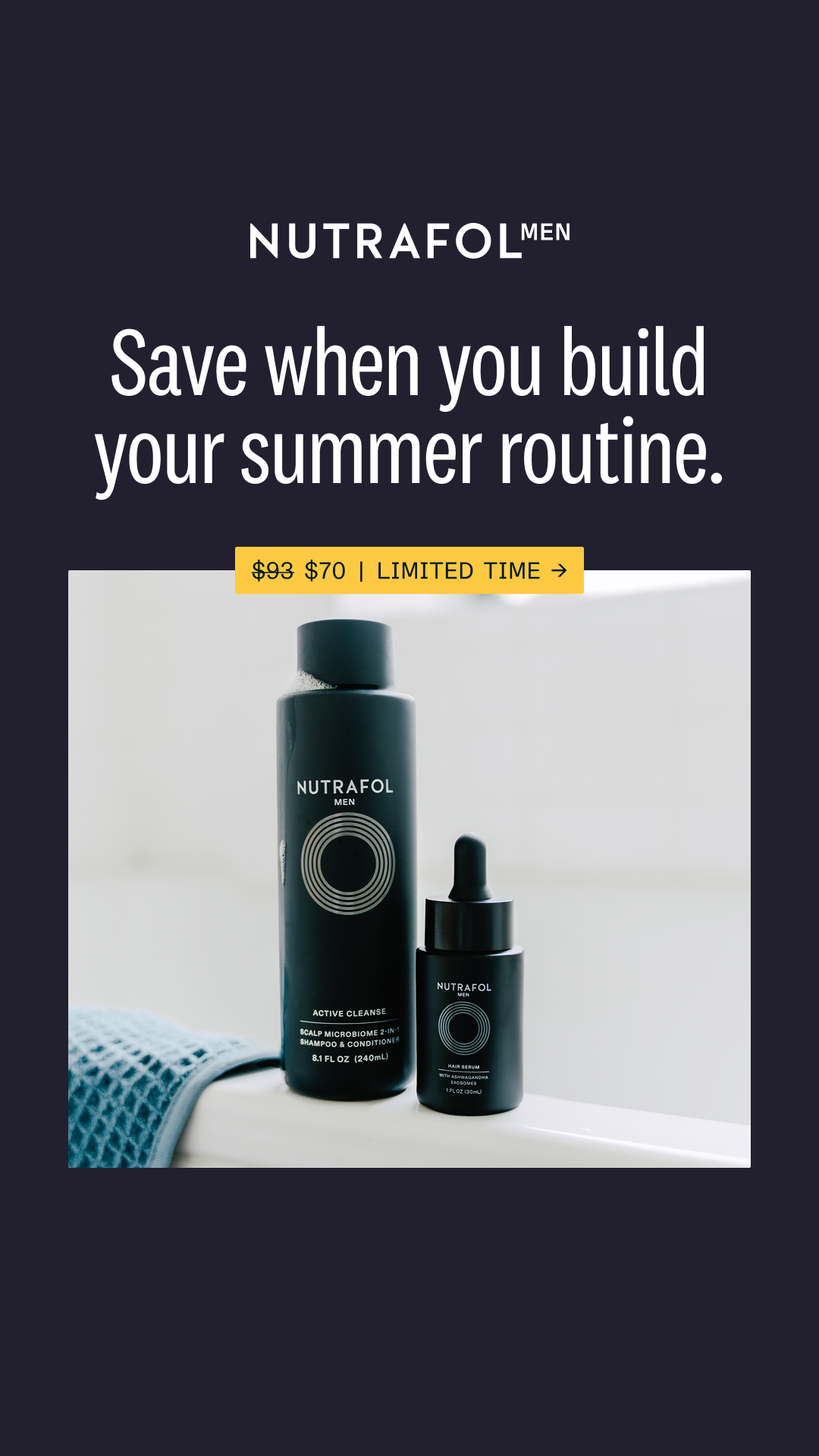 Nutrafol Men Facebook ad