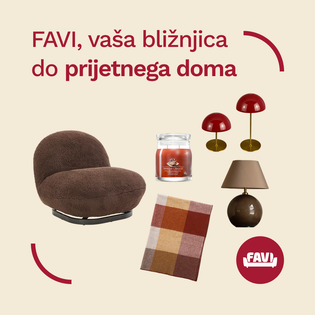 FAVI.si Facebook ad: FAVI je vaša bližnjica do prijetnega doma
