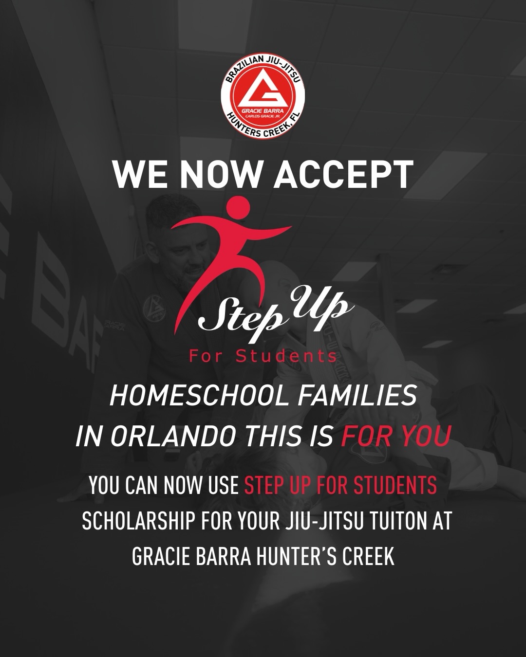 Gracie Barra Hunters Creek Facebook ad: This is a BIG one for our community.