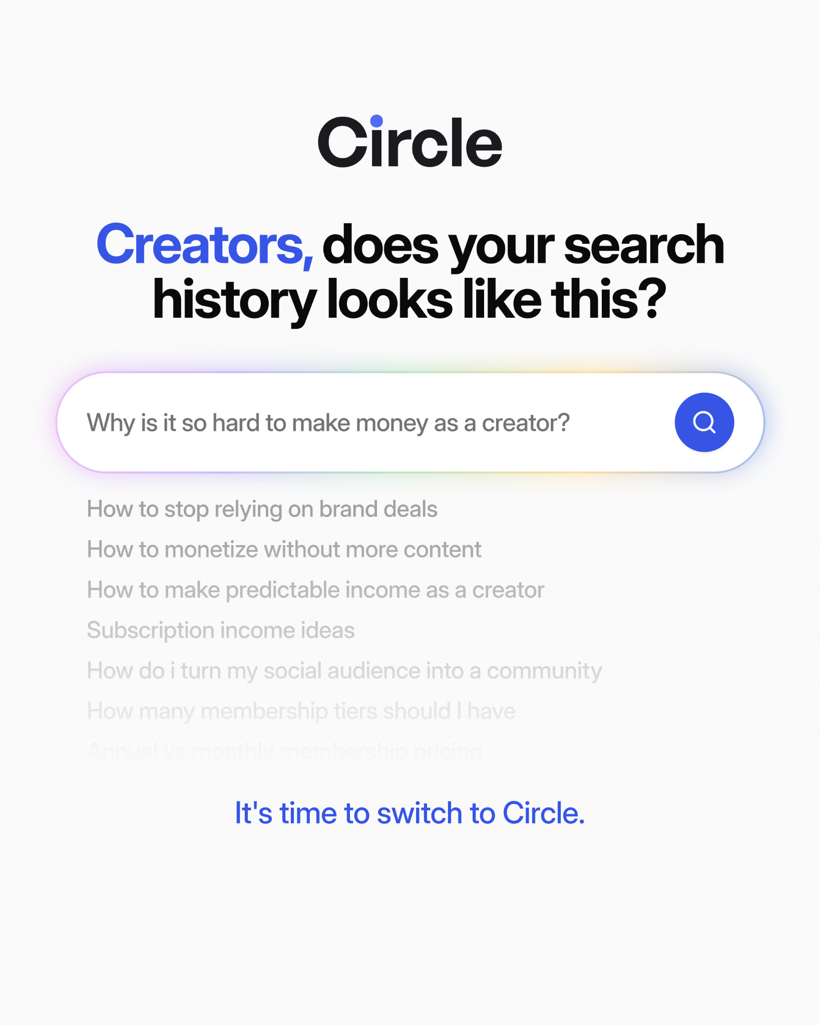 Circle Facebook ad