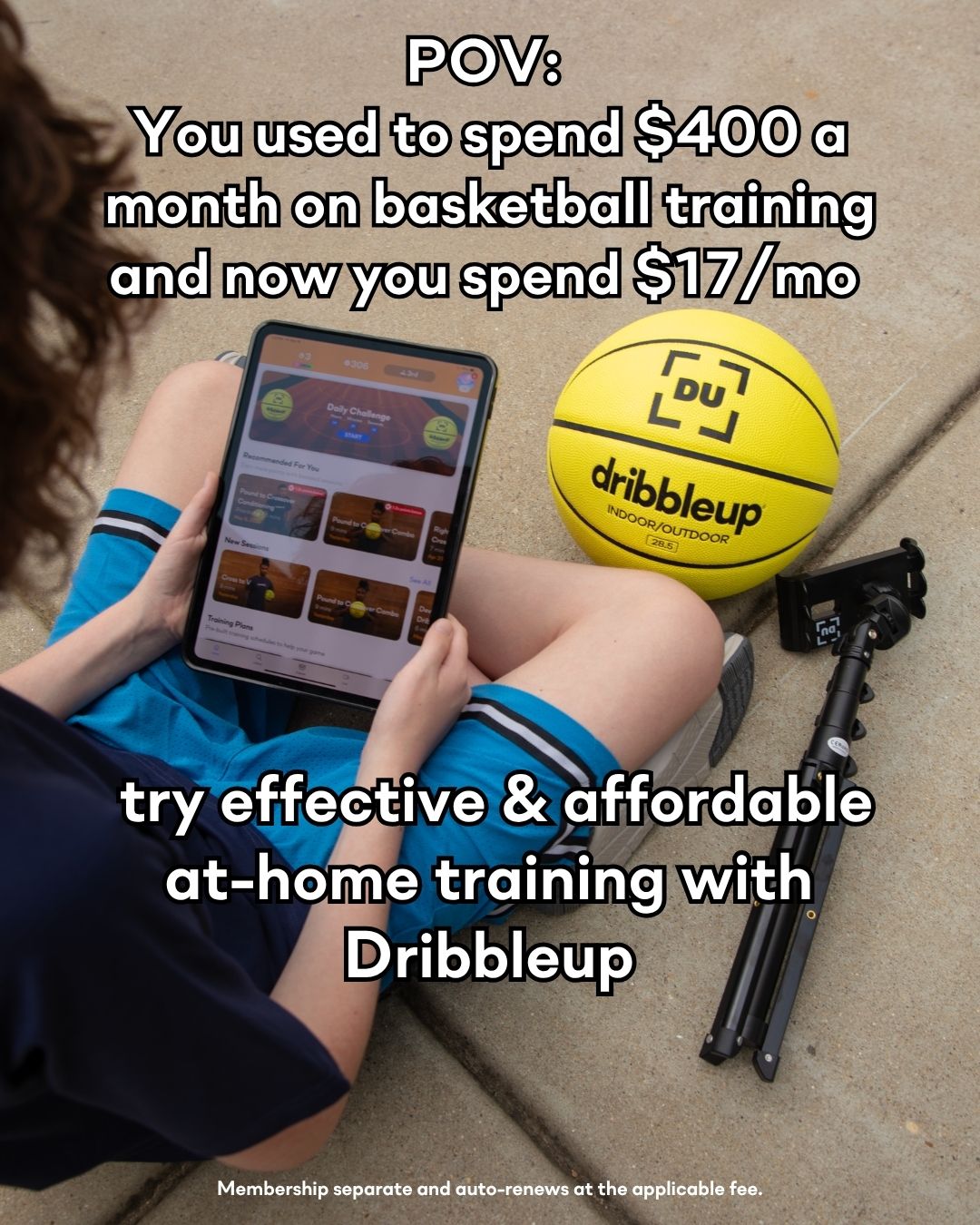 Dribbleup Facebook ad