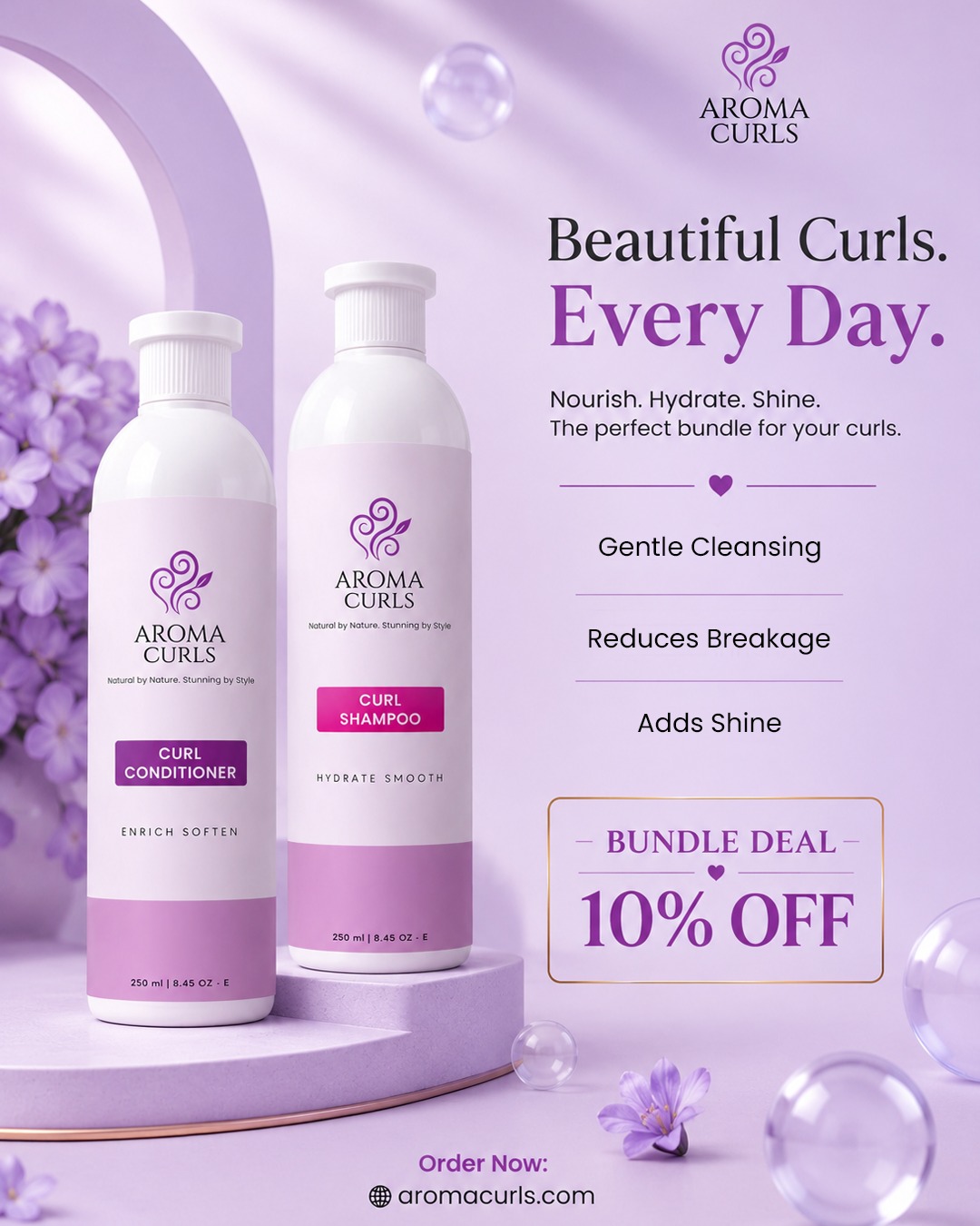 Aroma Curls Facebook ad: The Primer Set Curly Hair Shampoo Conditioner Pakistan