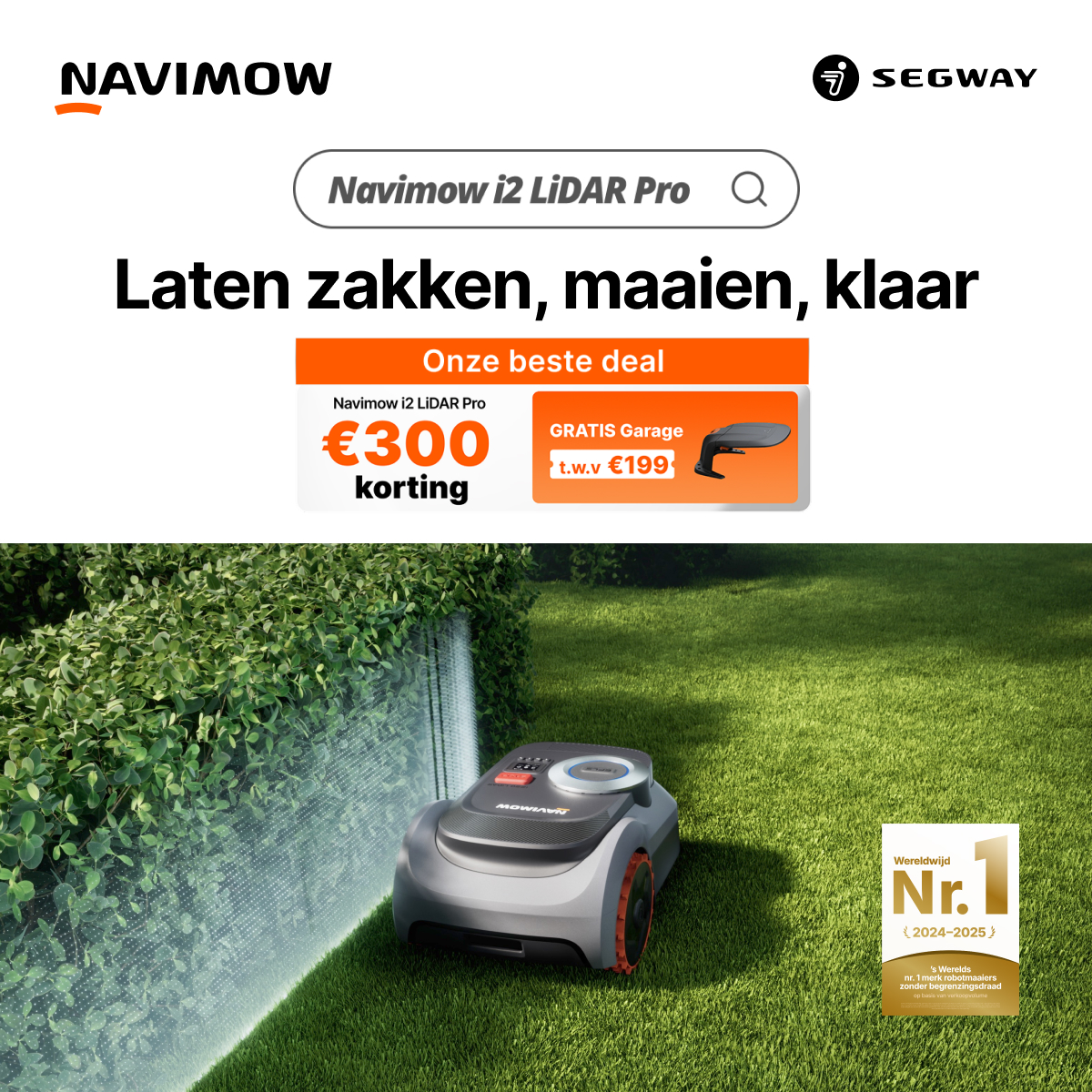 Segway Navimow Facebook ad: i2 LiDAR Pro: Beste prijs van het jaar