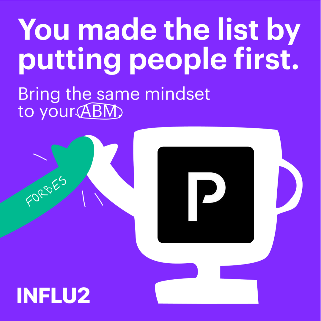 Influ2 x B2B marketing Facebook ad: Make ABM about people, not logos
