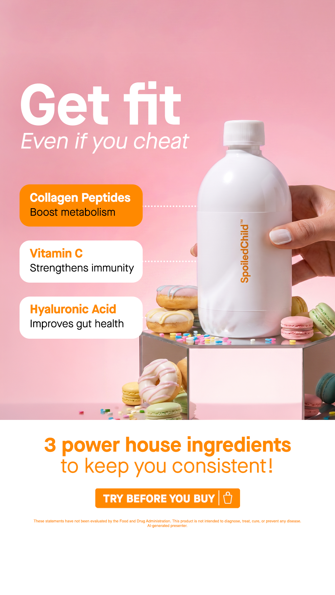 SpoiledChild Facebook ad: Try A Full Size Product Before You Buy