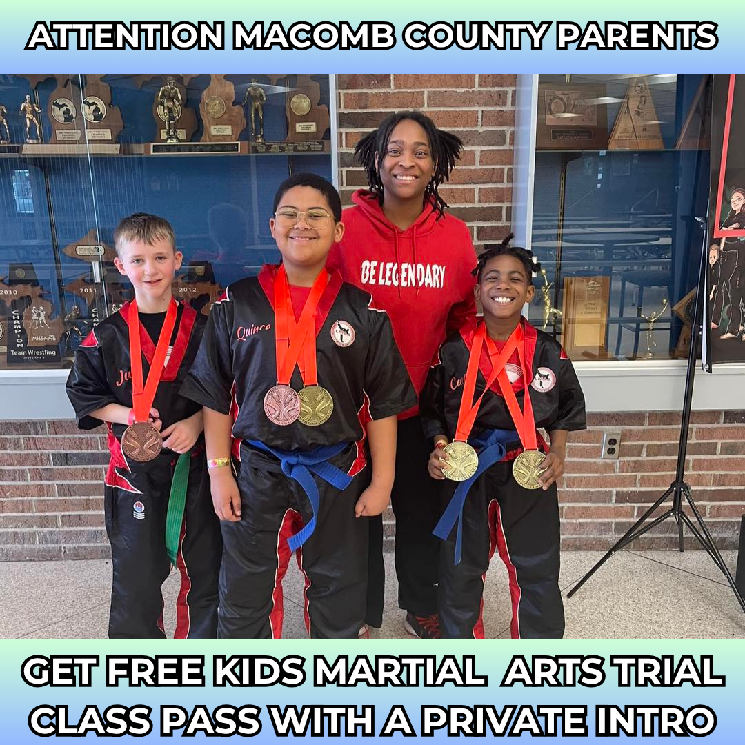 Legendary Martial Arts Academy Facebook ad: Want a FREE Kids Martial Arts Trial Class Pass?