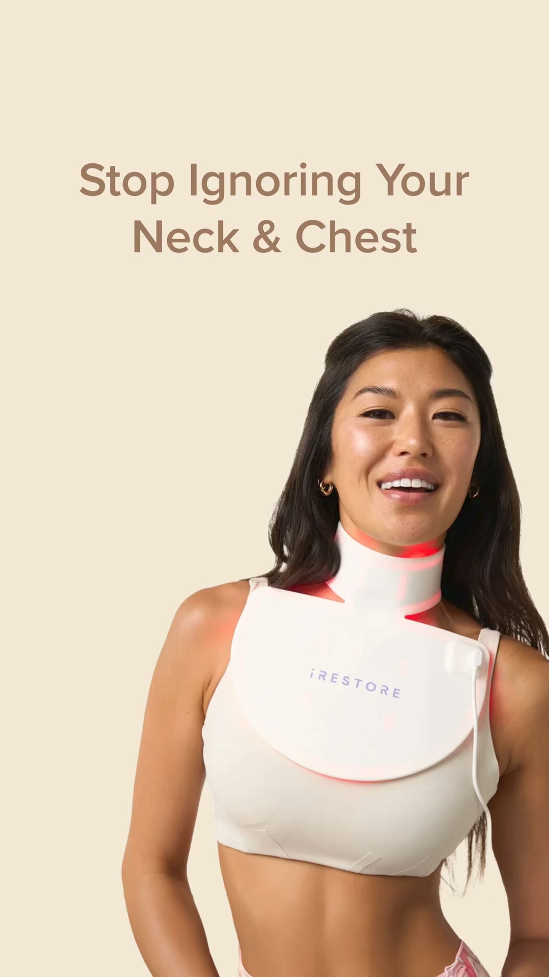 Relaxacare Facebook ad: Red Light Chest & Neck Mask