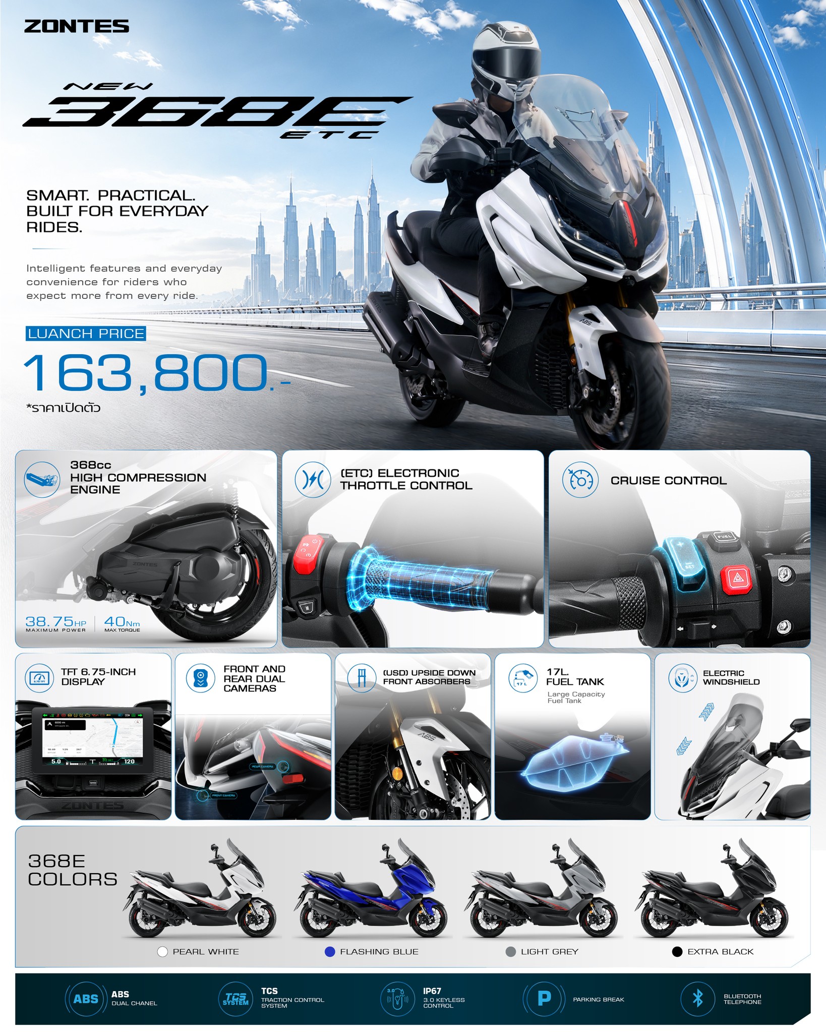 Zontes Thailand Facebook ad: ครบทุกฟังก์ชันที่สกู๊ตเตอร์พรีเมียมควรมี