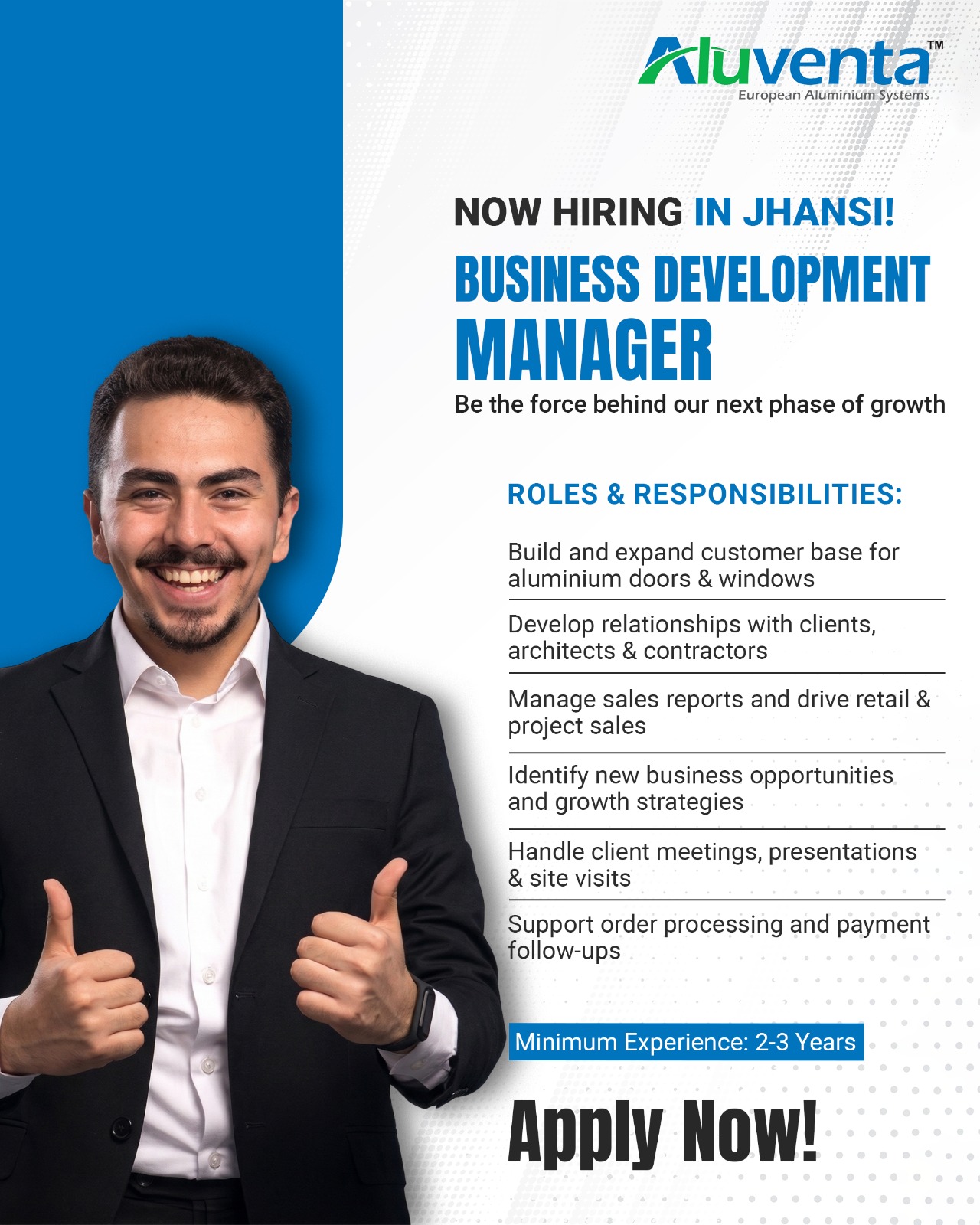 Aluventa Facebook ad: Apply today