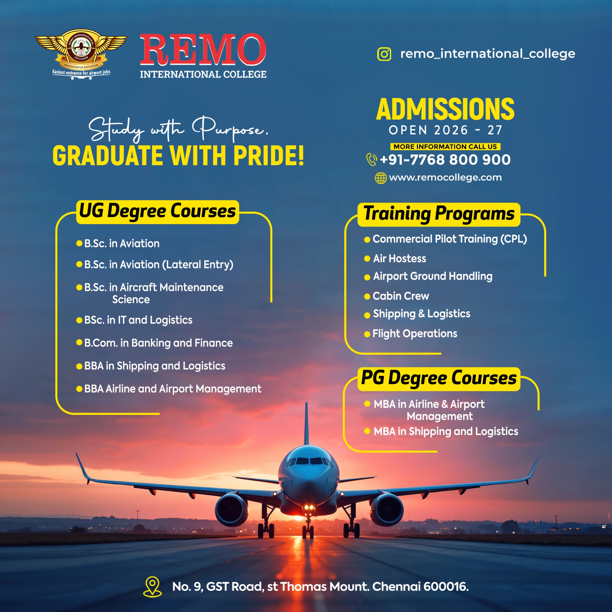 Remo International College Facebook ad