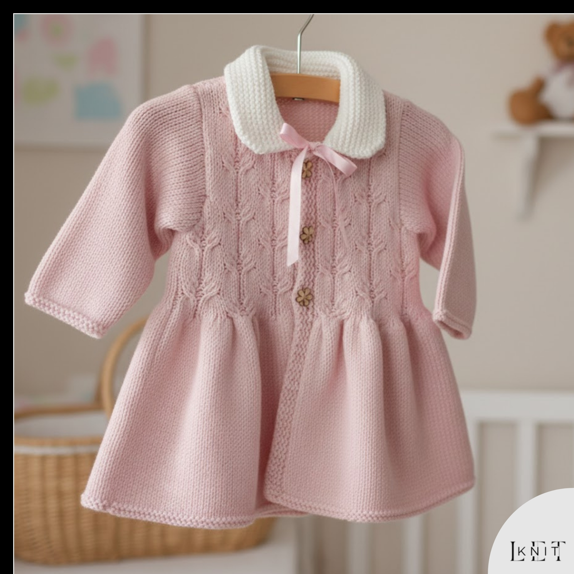 Let's Knit Facebook ad: Little Princess Classy Dress Knitting Pattern