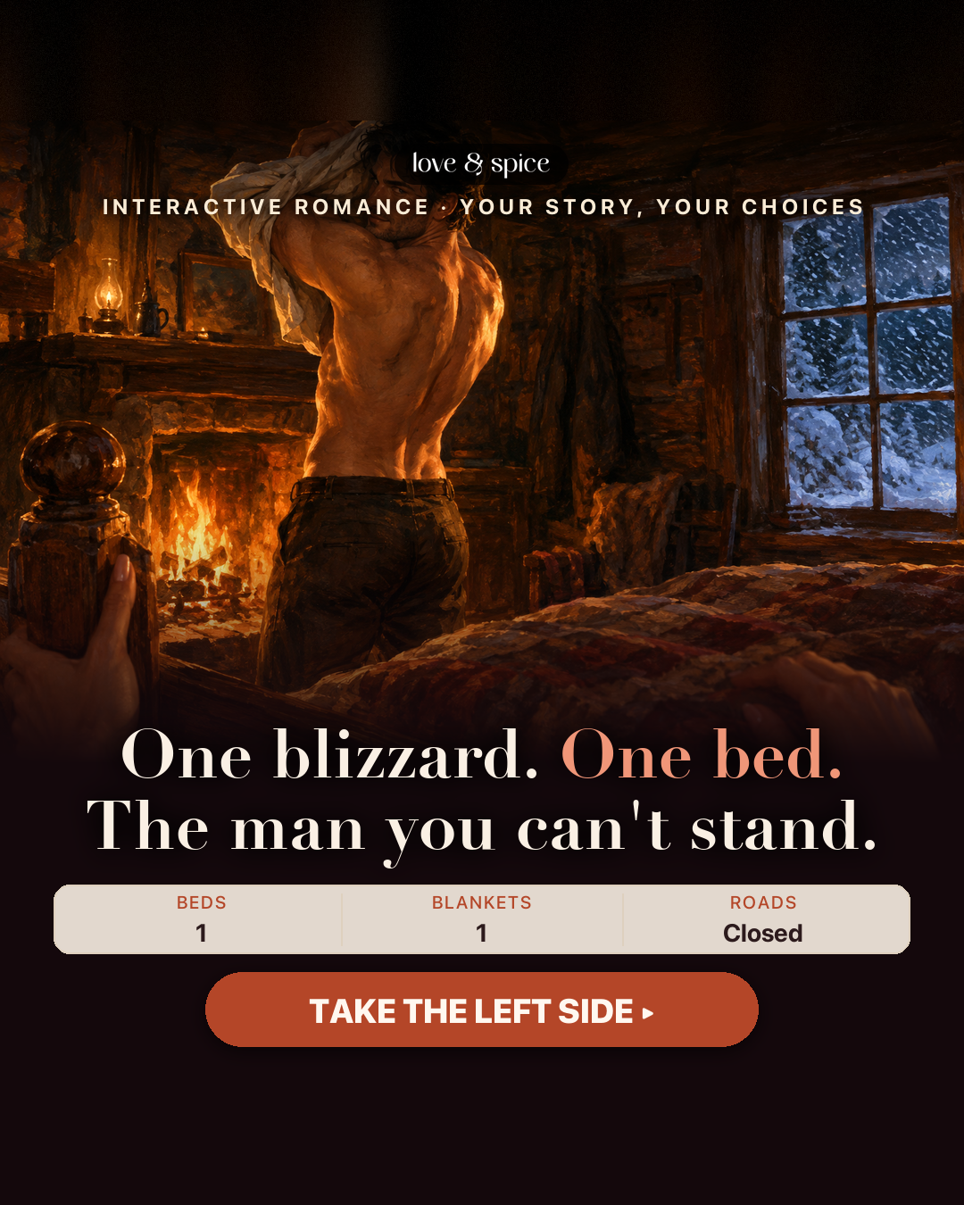 Love & Spice Facebook ad: Start Your Interactive Romance