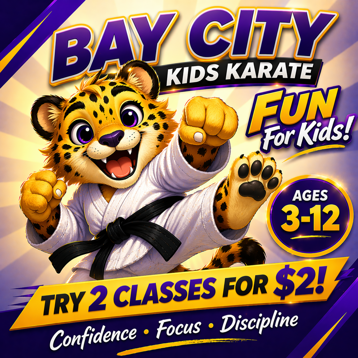 Cosens Martial Arts Bay City Facebook ad from Jun 22, 2026