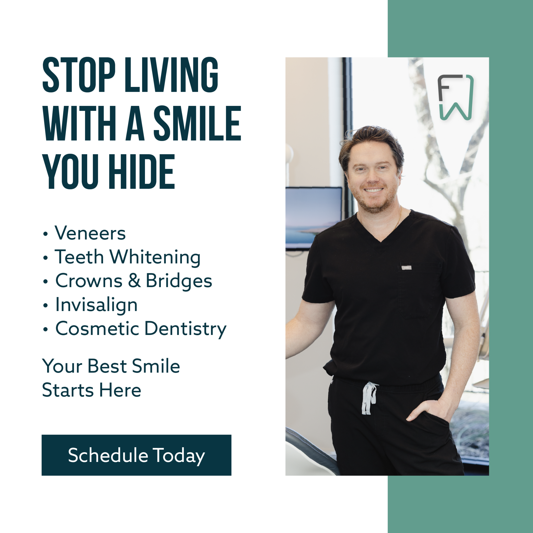 Fort Dental Facebook ad: Your New Fort Worth Dentist