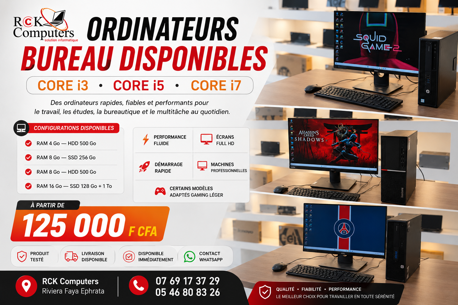 RckComputers Facebook ad: Une Machine Qui Suit Votre Rythme