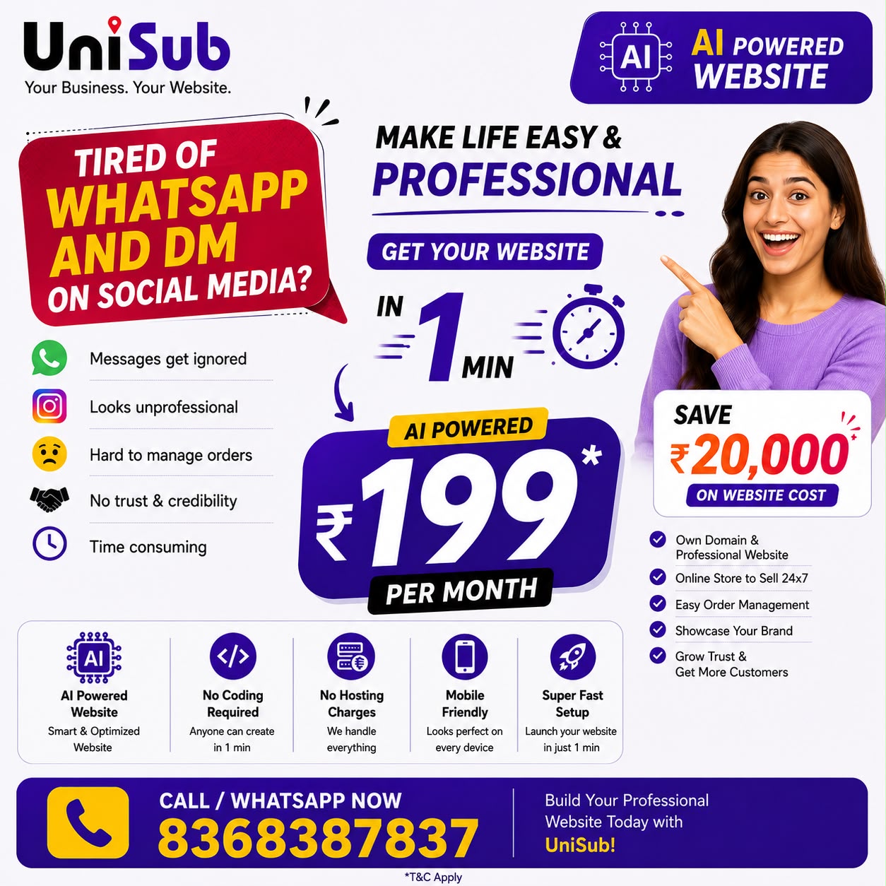 UniSub Technologies Private Limited Facebook ad
