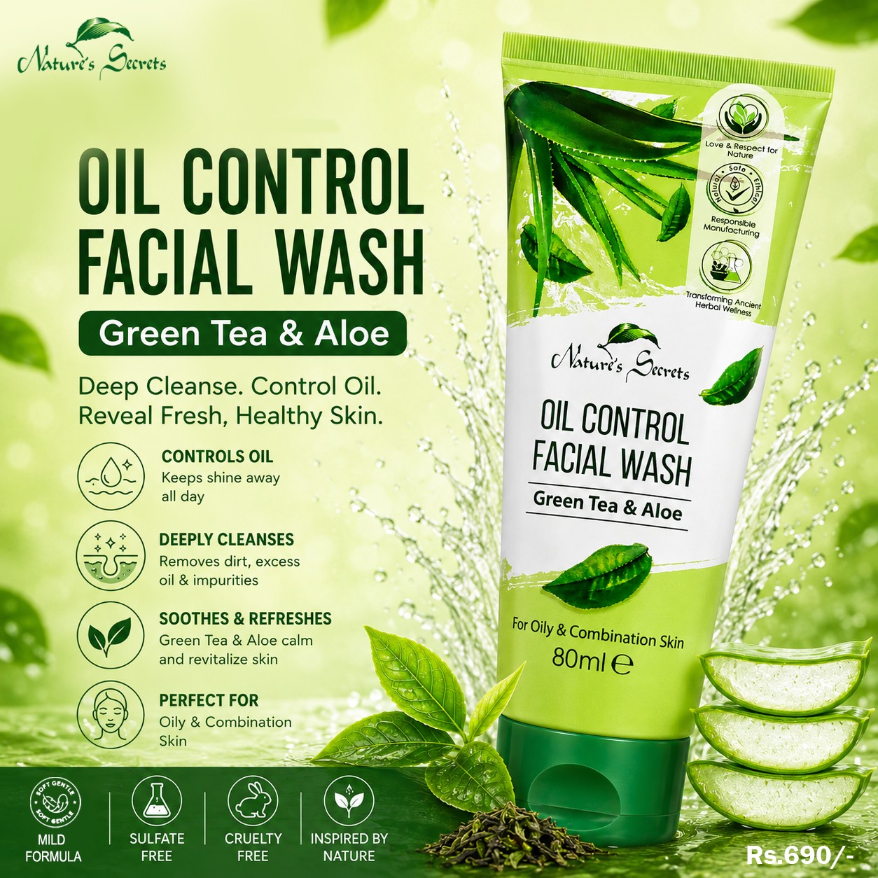 Nature’s Secrets Herbal Cosmetics Facebook ad