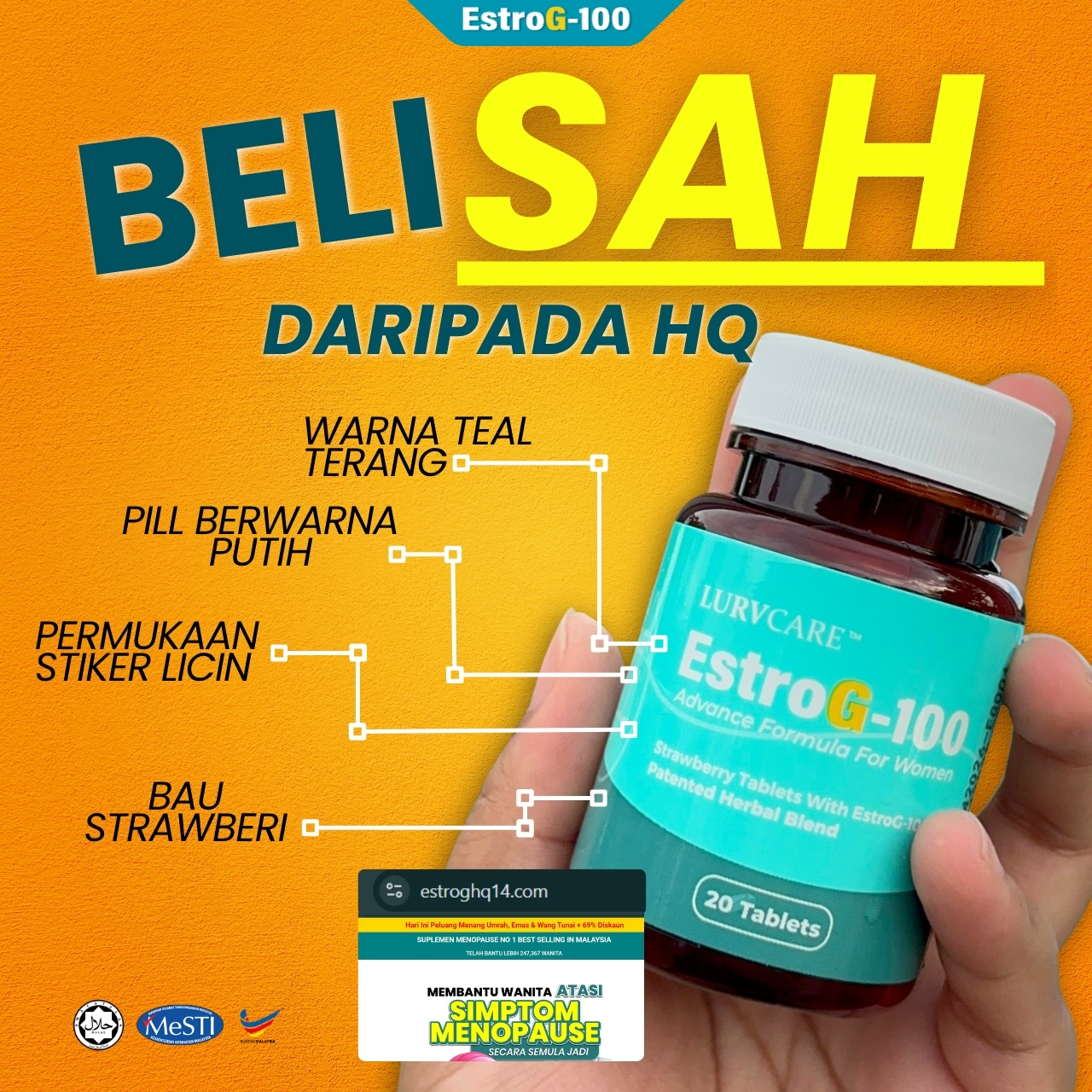 EstroG-100 - Rahsia Wanita Menopause Facebook ad