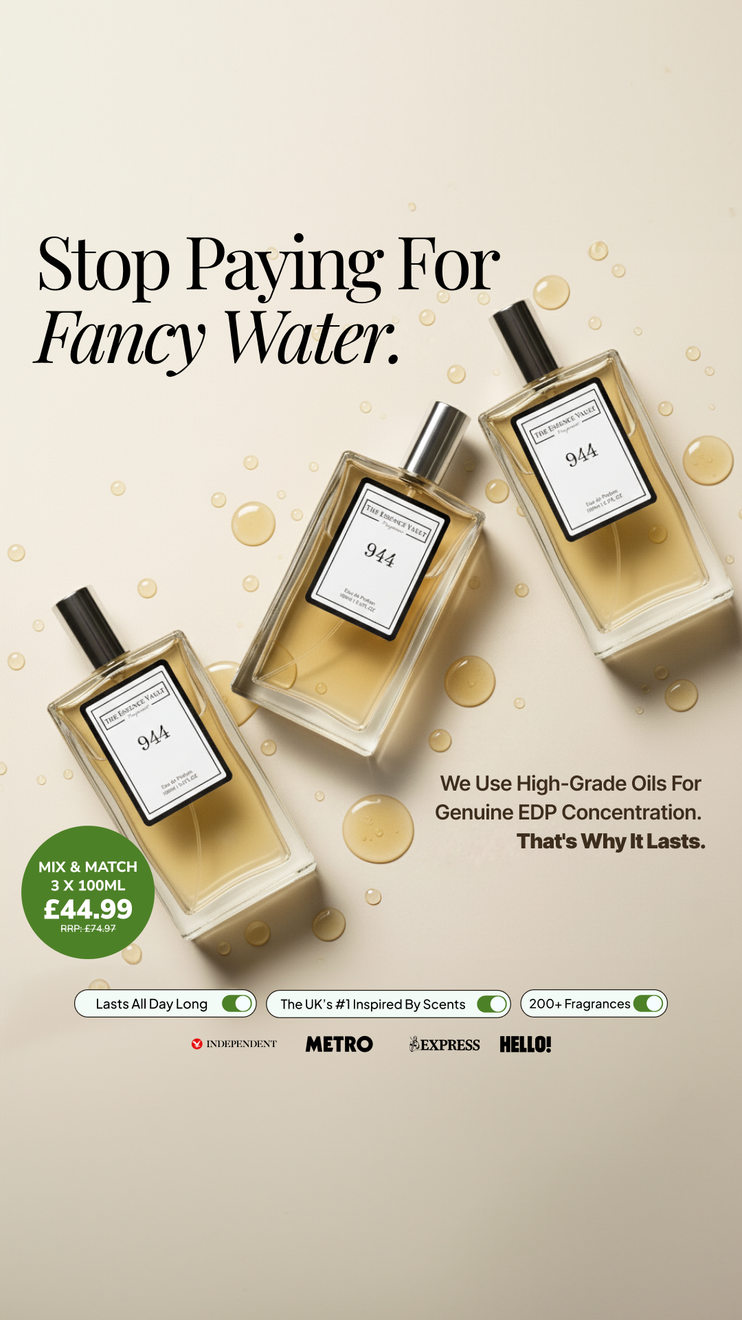 The Essence Vault Facebook ad