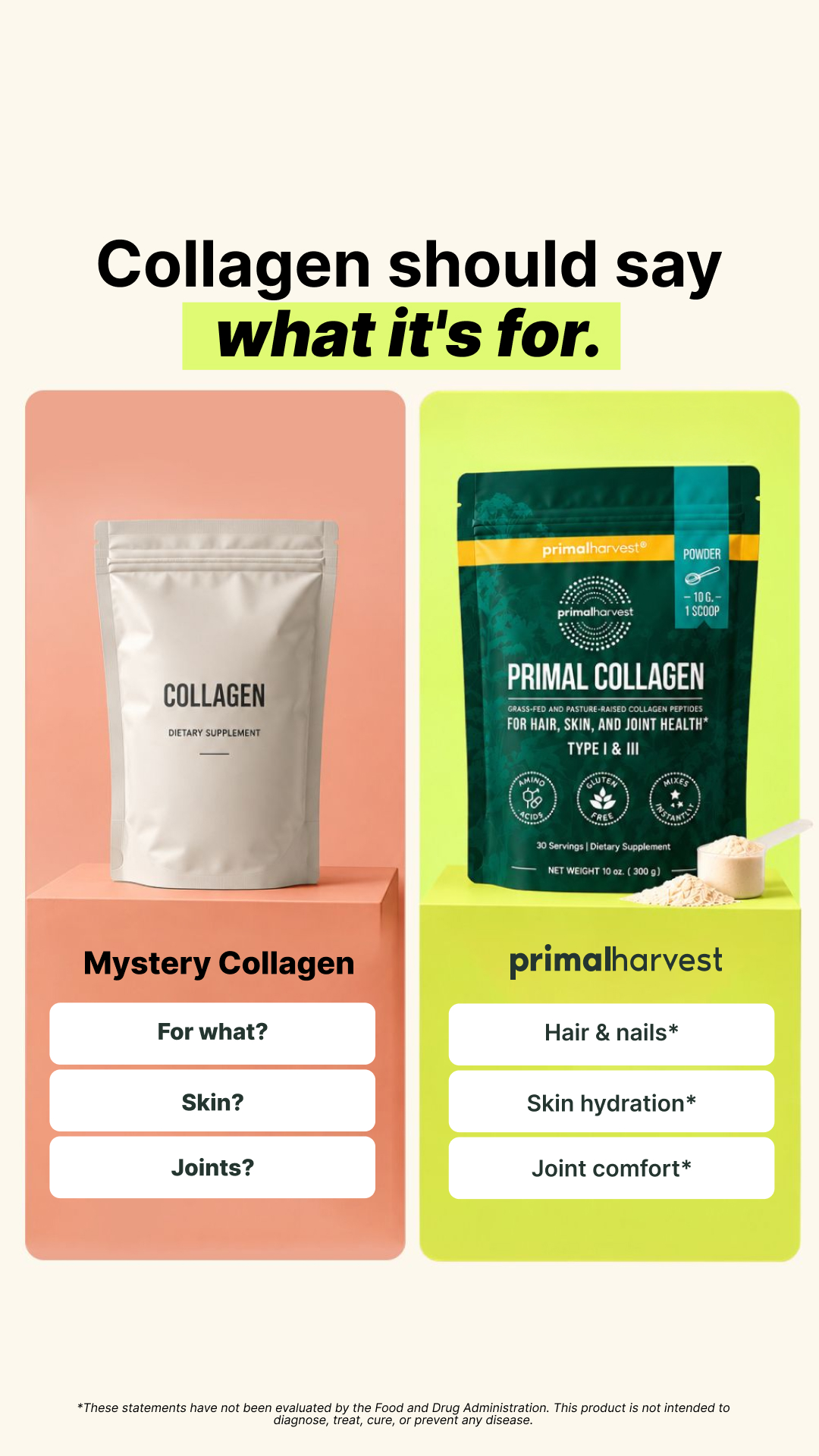 Primal Harvest Facebook ad: Know what it's for before you add it.