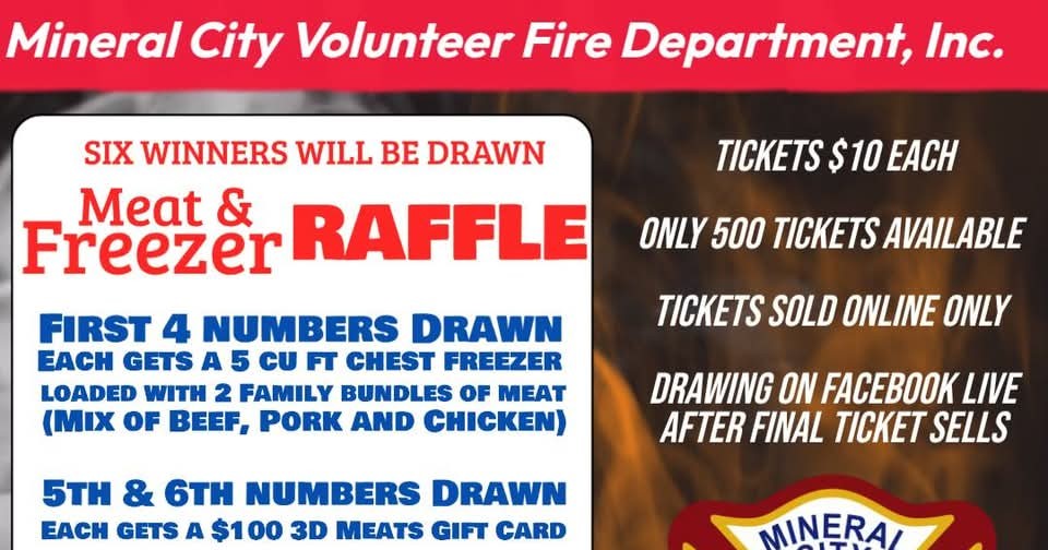 Mineral City Volunteer Fire Department Facebook ad