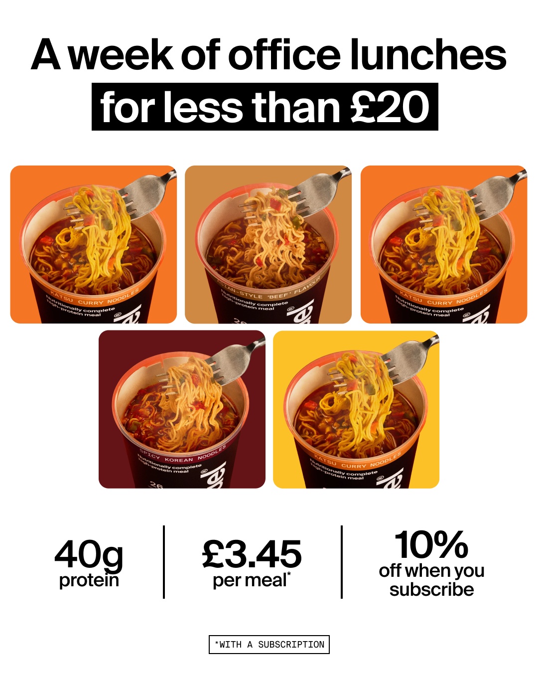 Huel Facebook ad: Ditch The Pricey Takeaway