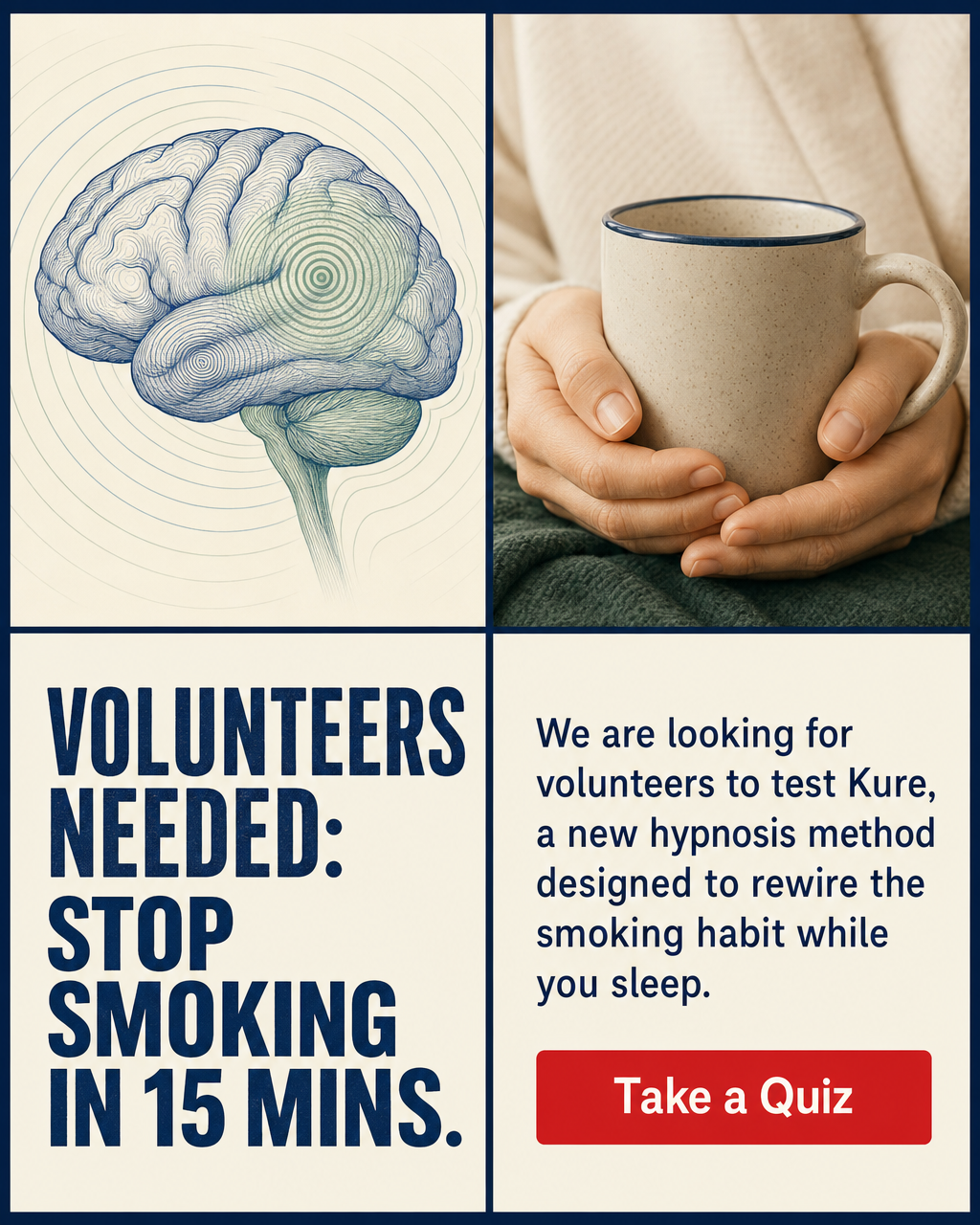 Hypnosis to Stop Smoking Facebook ad