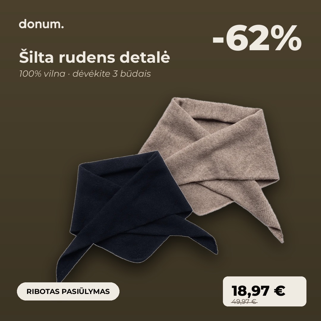 donum. Facebook ad: Vilnos skarelė -62%