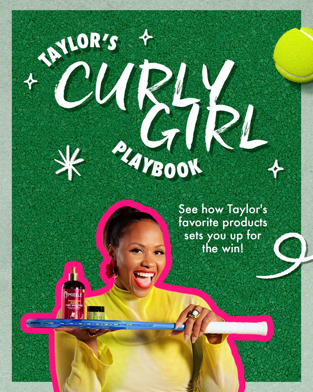 Mielle Organics Facebook ad: Game plan: Strength.