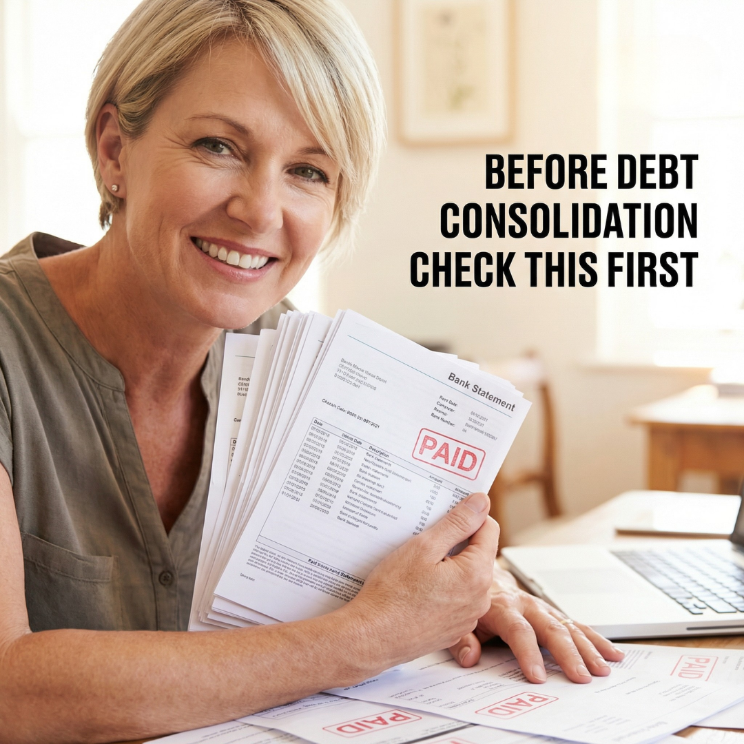 FDC Group Facebook ad: Before Debt Consolidation Check This First