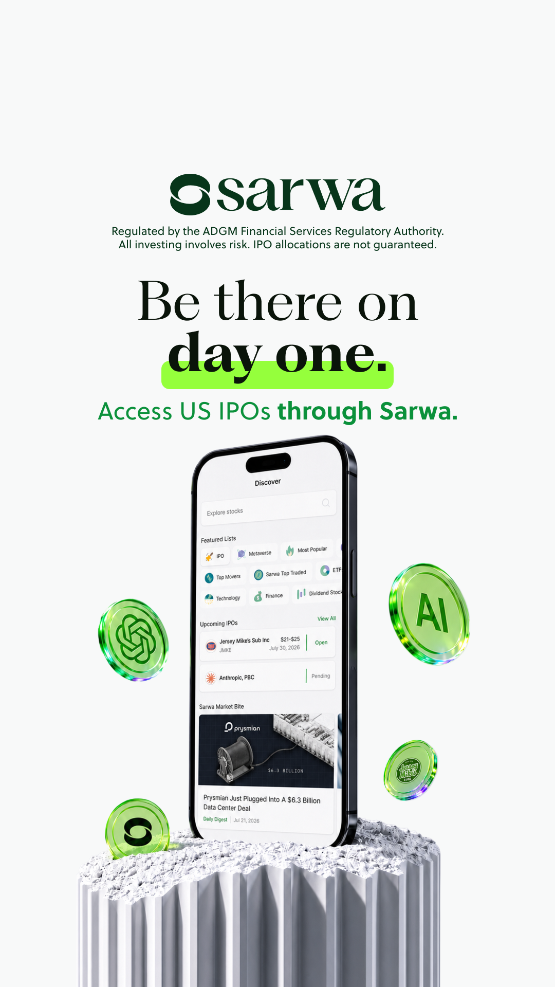 Sarwa ثروة Facebook ad: Investing made easy