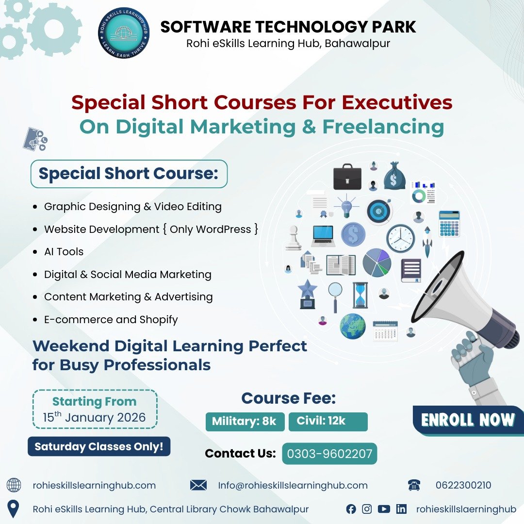 Rohi e Skills Learning Hub Facebook ad: ๐๐ฉ๐๐๐ข๐๐ฅ ๐๐ก๐จ๐ซ๐ญ ๐๐จ๐ฎ๐ซ๐ฌ๐ ๐
๐จ๐ซโฆ