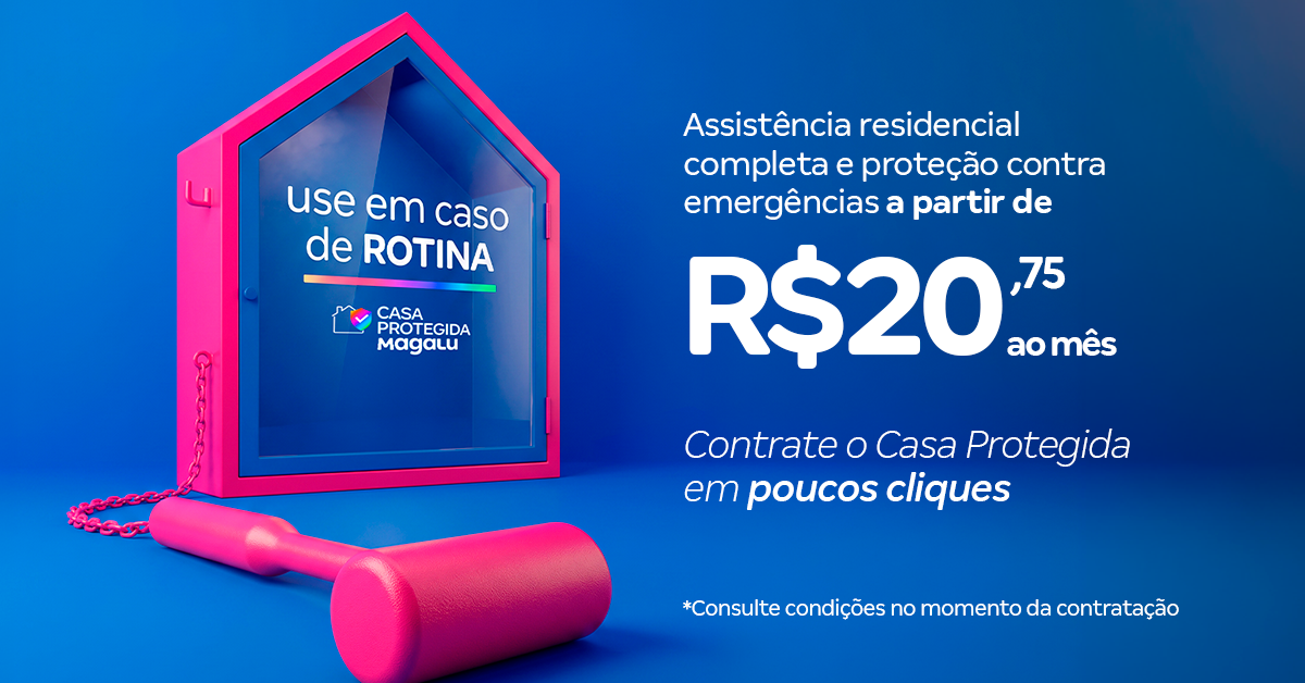 MagaluPay Facebook ad: Assistência Completa a partir de R$ 20,75/mês