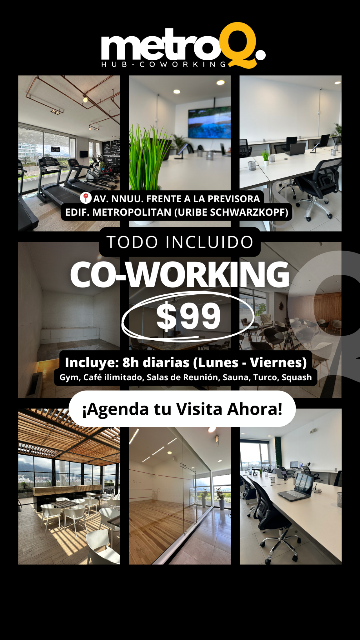 metroQ Facebook ad: Solución ideal para tu equipo: bienestar y conectividad…