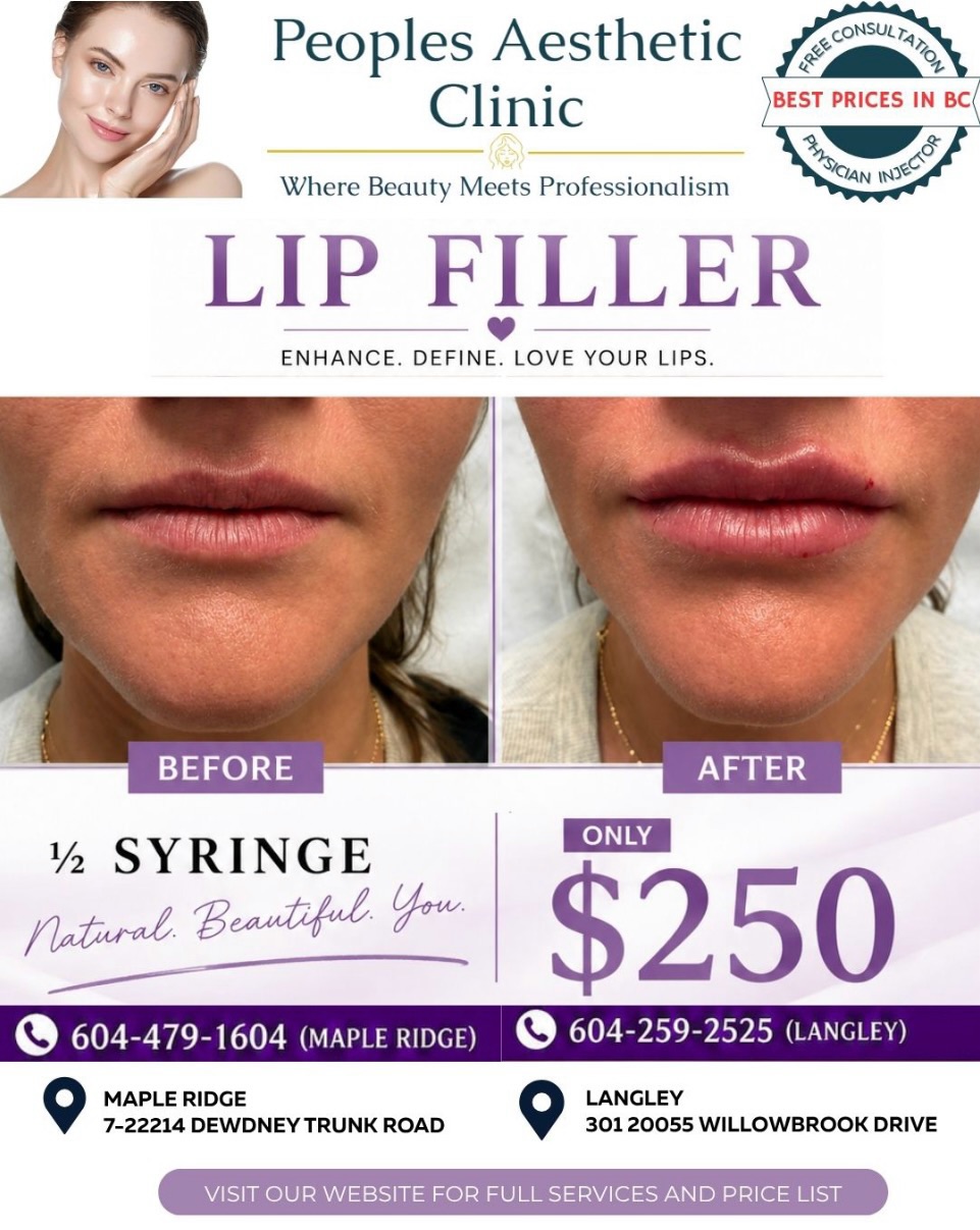 Peoples Aesthetic Clinic Facebook ad: Did you know that as little as ½…