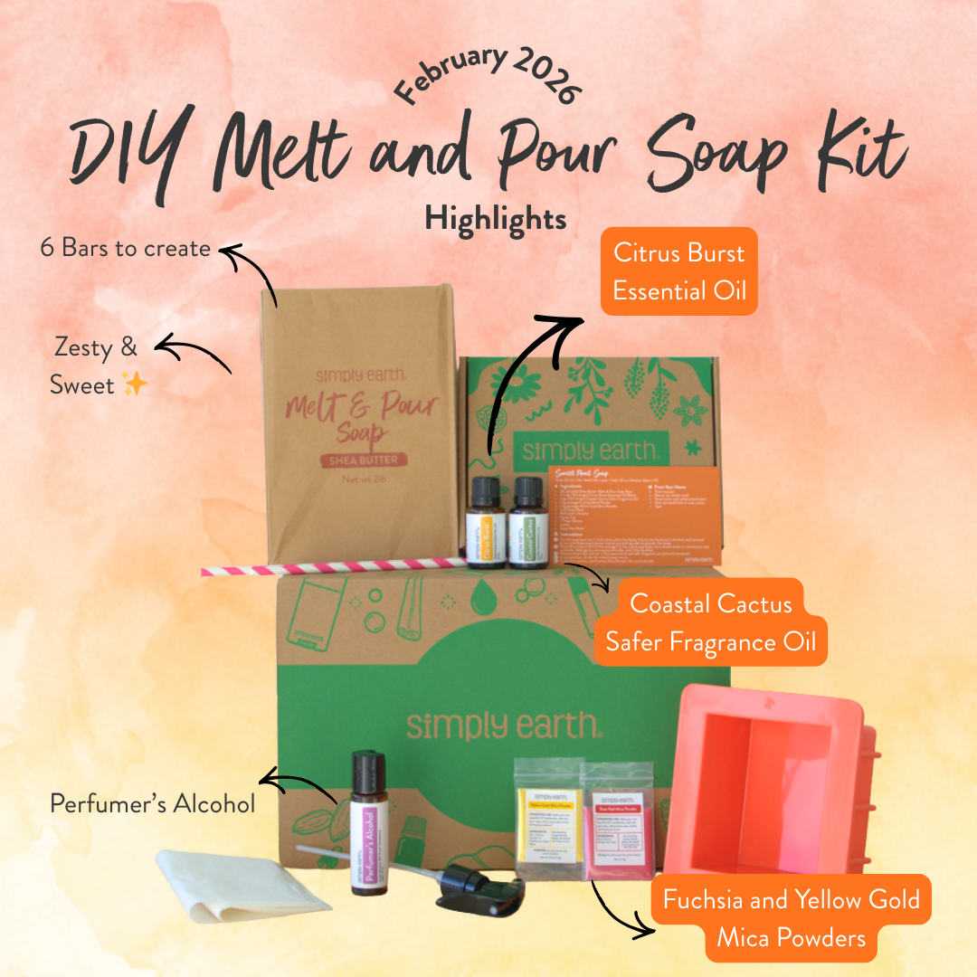 Pure Oil Education Facebook ad: Create Your Own Sunset-Inspired Soap Bars with Our DIY Kit!