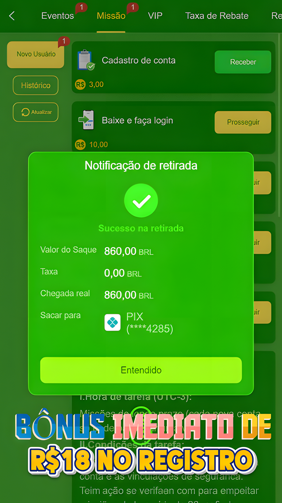 Claude Erdman Facebook ad: REGISTRE-SE E RECEBA UMA RECOMPENSA GRÁTIS